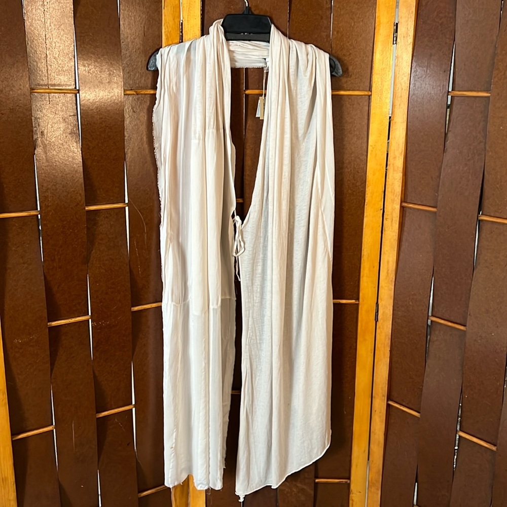 Pas de calais tie front knit and silk mixed scarf. NWT.